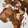 Деревʼяна мапа світу "Три шоколада" 200 х 120